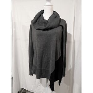 Calvin Klein Women's Size Medium Colorblock Cowl Asymmetric Sweater Pullover EUC